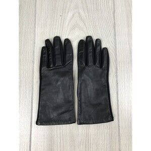 Unbranded Women's Size Medium/Large Black Soft Genuine Leather Gloves